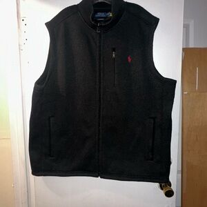 Polo by Ralph Lauren Men's Black Vest with Red Logo Sz 3XB